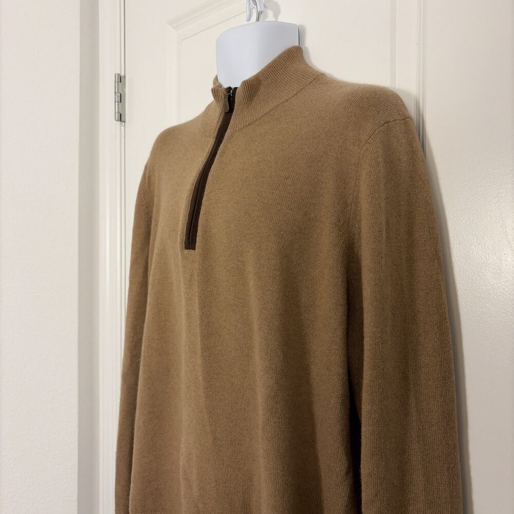 Brooks Brothers 3/4 Zip 3ply 100% Cashmere Scotland Sweater Xl - Picture 4 of 9